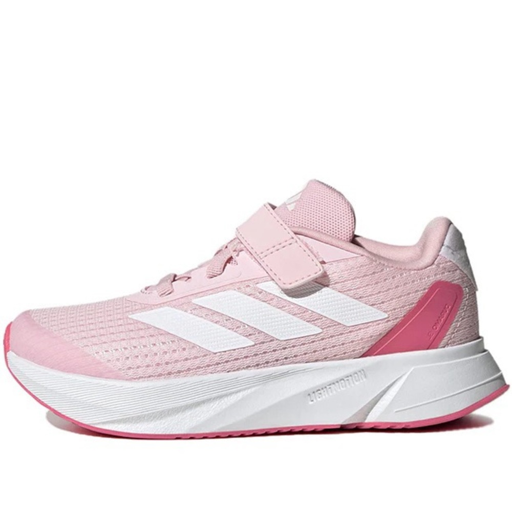 adidas Duramo SL Kids girls Pink and White Athletic Sneakers Shoes  Velcro Strap